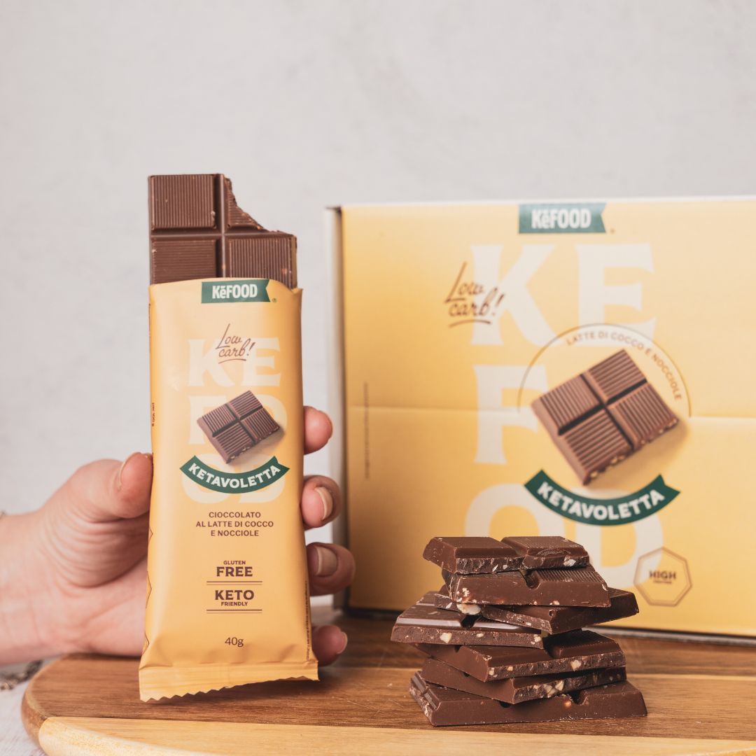 TAVOLETTA PROTEICA KETO CIOCCOLATO E NOCCIOLA (BOX 12PZ)