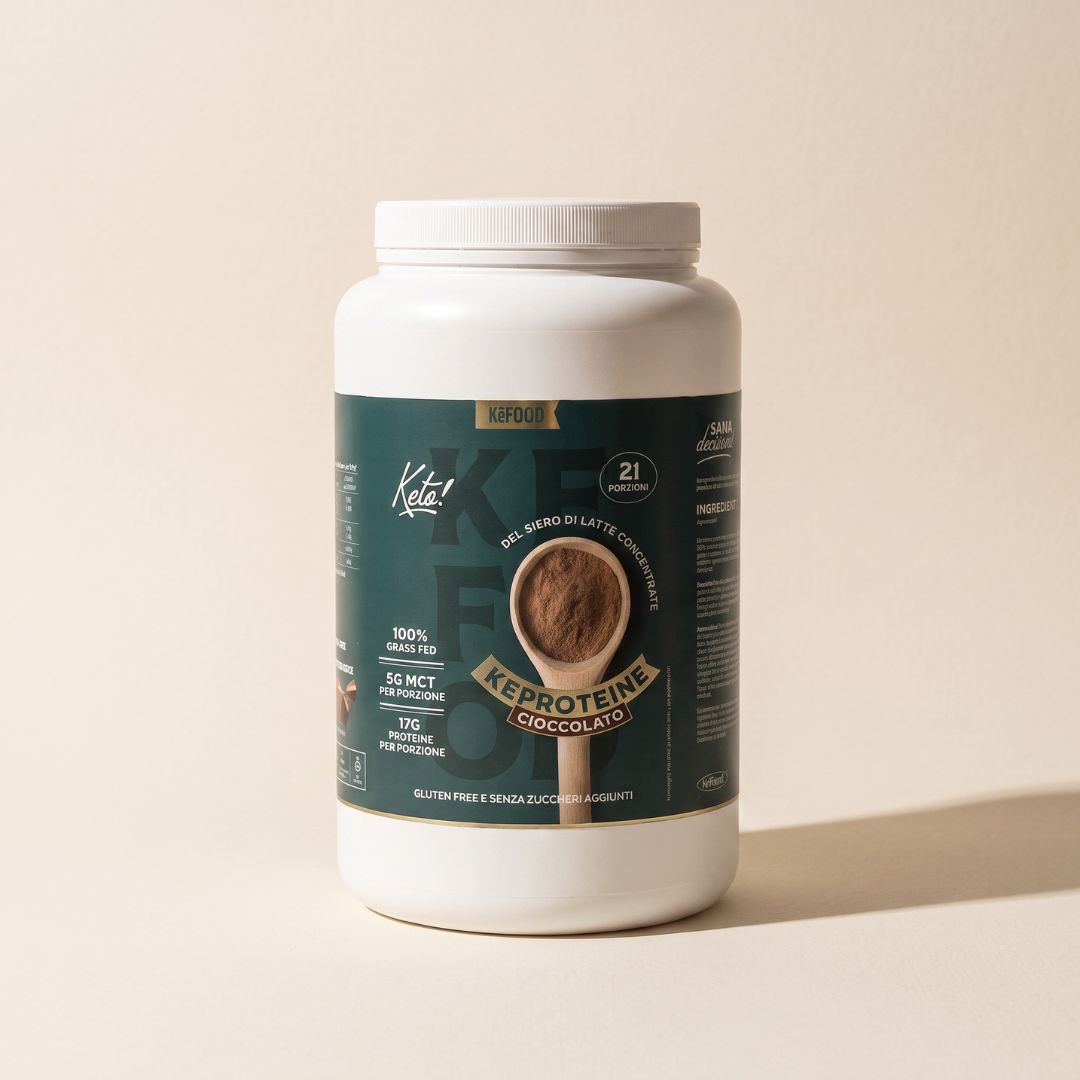 PROTEINE WHEY E MCT IN POLVERE GUSTO CIOCCOLATO: 2 IN 1 PER LA DIETA CHETO