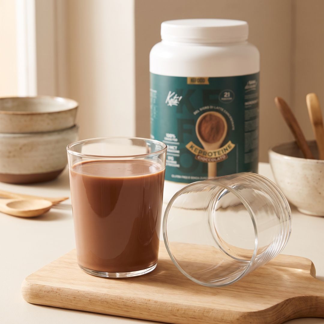 PROTEINE WHEY E MCT IN POLVERE GUSTO CIOCCOLATO: 2 IN 1 PER LA DIETA CHETO