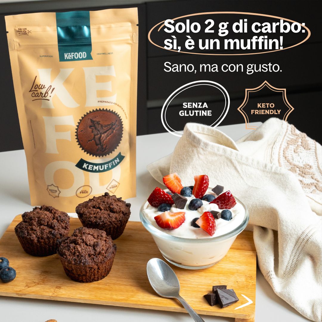 MUFFIN DIETA CHETOGENICA SENZA GLUTINE LATTOSIO E ZUCCHERO