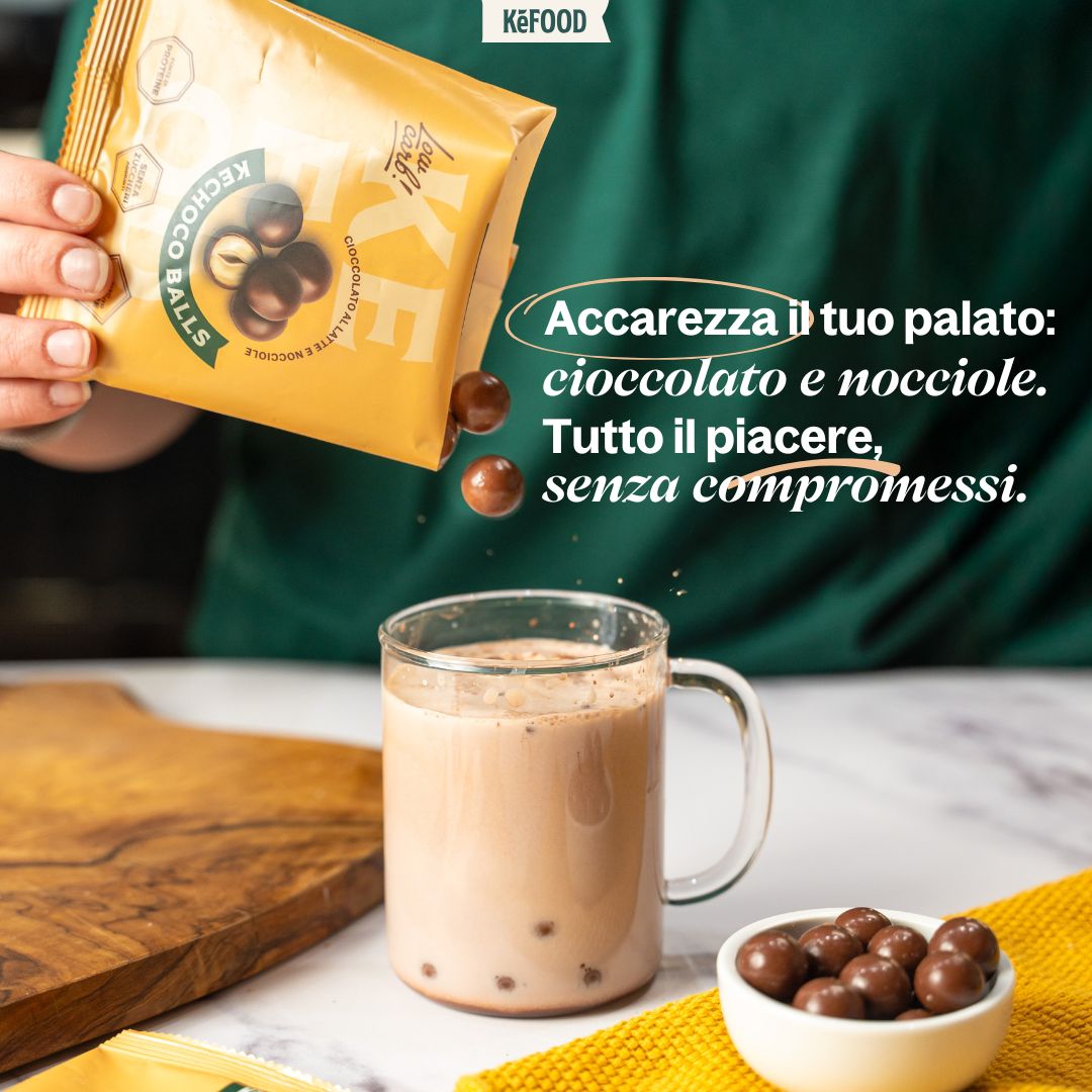 KECHOCO BALLS - PRALINE PROTEICHE DI CIOCCOLATO E NOCCIOLE BOX DA 10 PZ (KETO FRIENDLY)