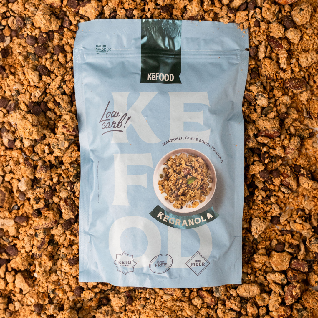 GRANOLA KETO SENZA ZUCCHERI CON GOCCE DI CIOCCOLATO 225G