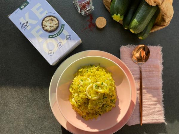 Riso shirataki allo zafferano