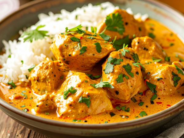 Rice with chicken curry