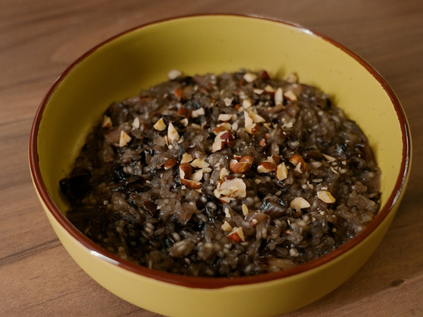 Risotto cremoso al radicchio e gorgonzola