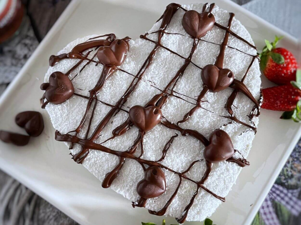 Torta di San Valentino: cioccolato e cocco