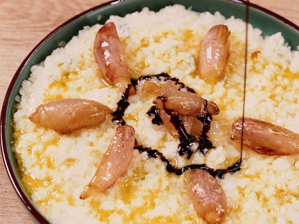 Risotto al gorgonzola e scalogno