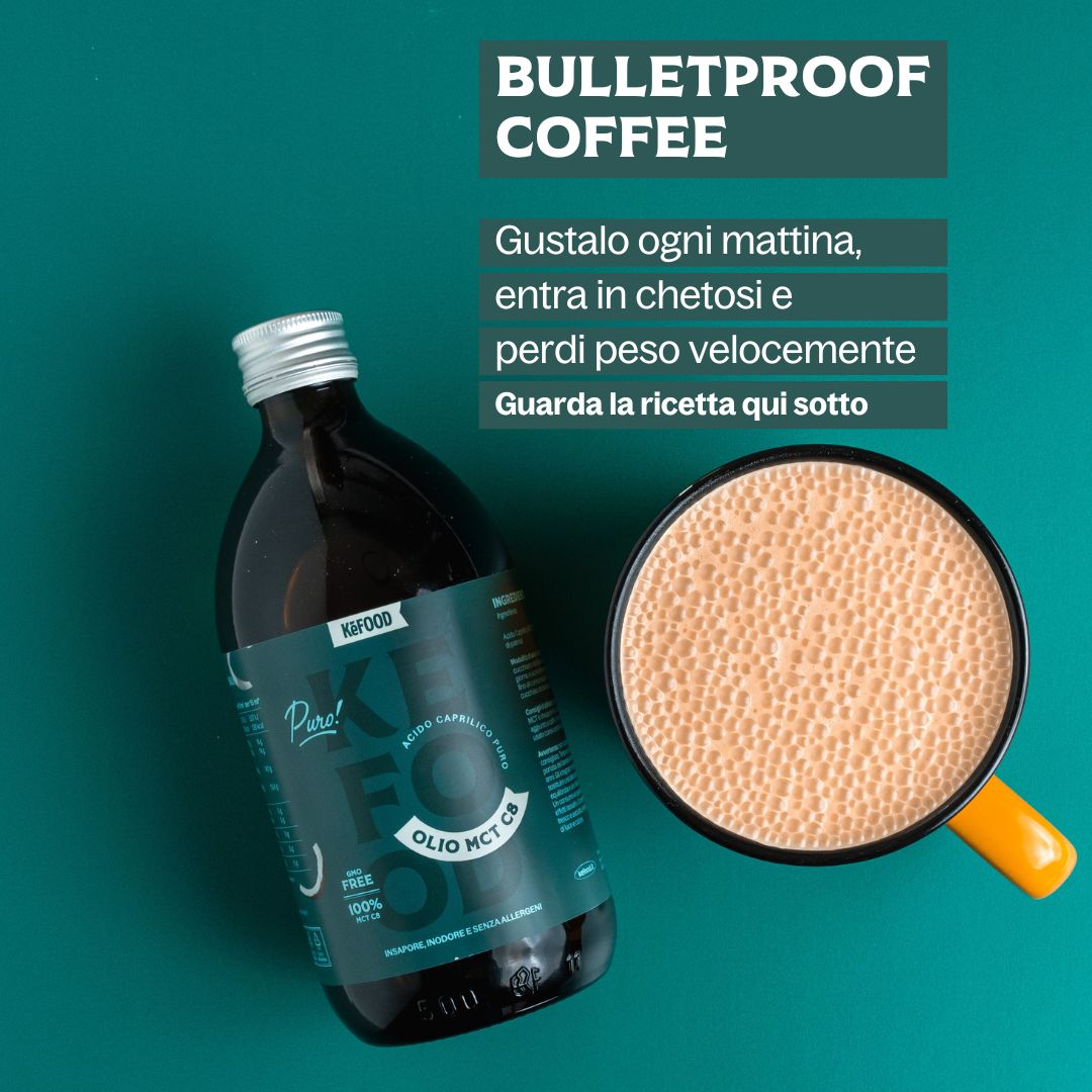 OLIO MCT C8 PURO 500ML PER BULLETPROOF COFFEE DIETA CHETOGENICA