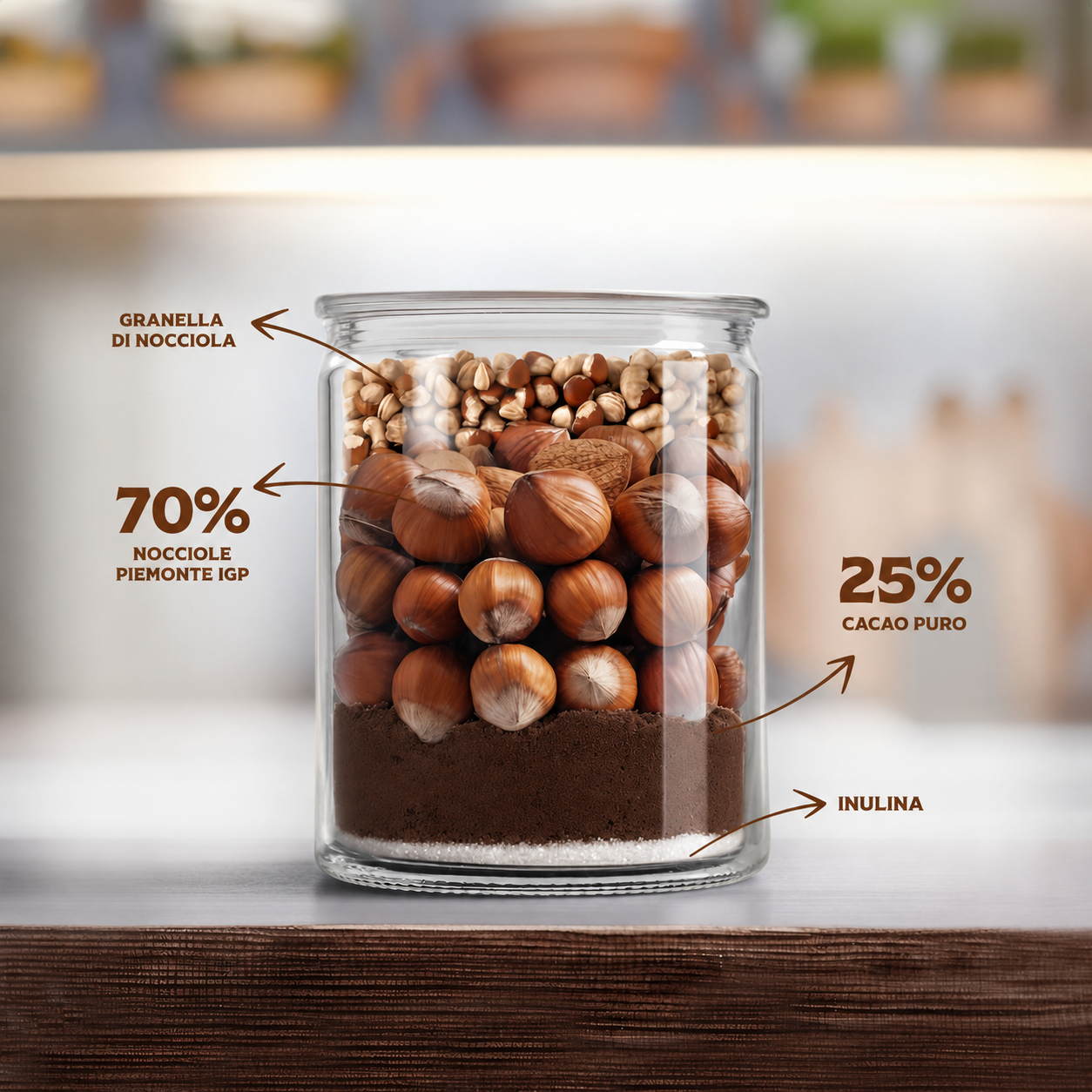 KETOCIOK CRUNCHY 250G CREMA CON GRANELLA NOCCIOLE E CACAO SENZA ZUCCHERO