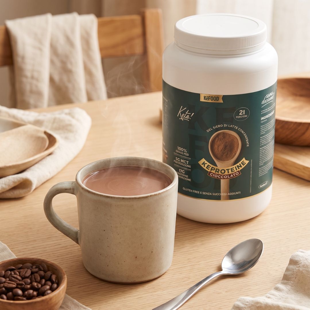 PROTEINE WHEY E MCT IN POLVERE GUSTO CIOCCOLATO: 2 IN 1 PER LA DIETA CHETO