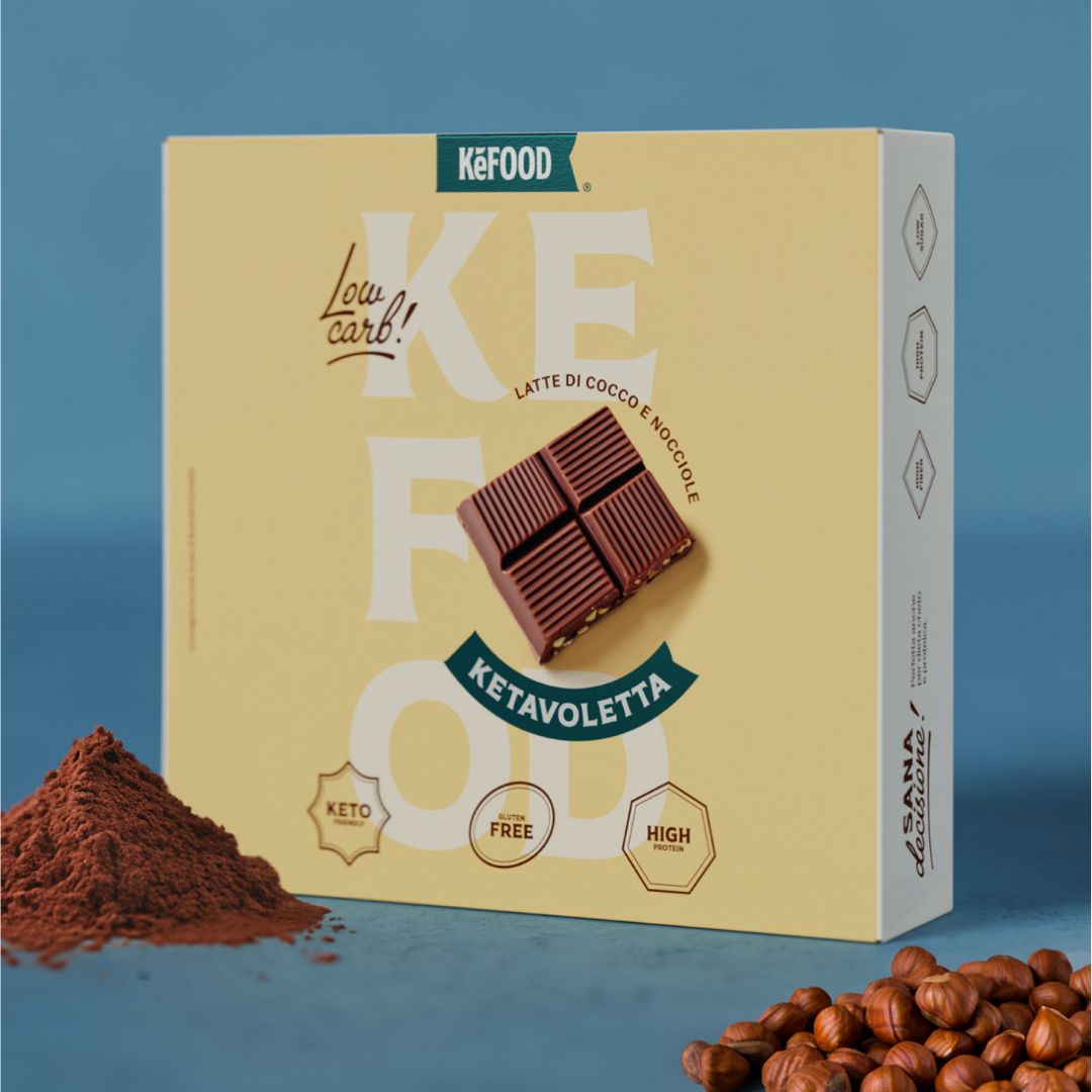 TAVOLETTA PROTEICA KETO CIOCCOLATO E NOCCIOLA (BOX 12PZ)