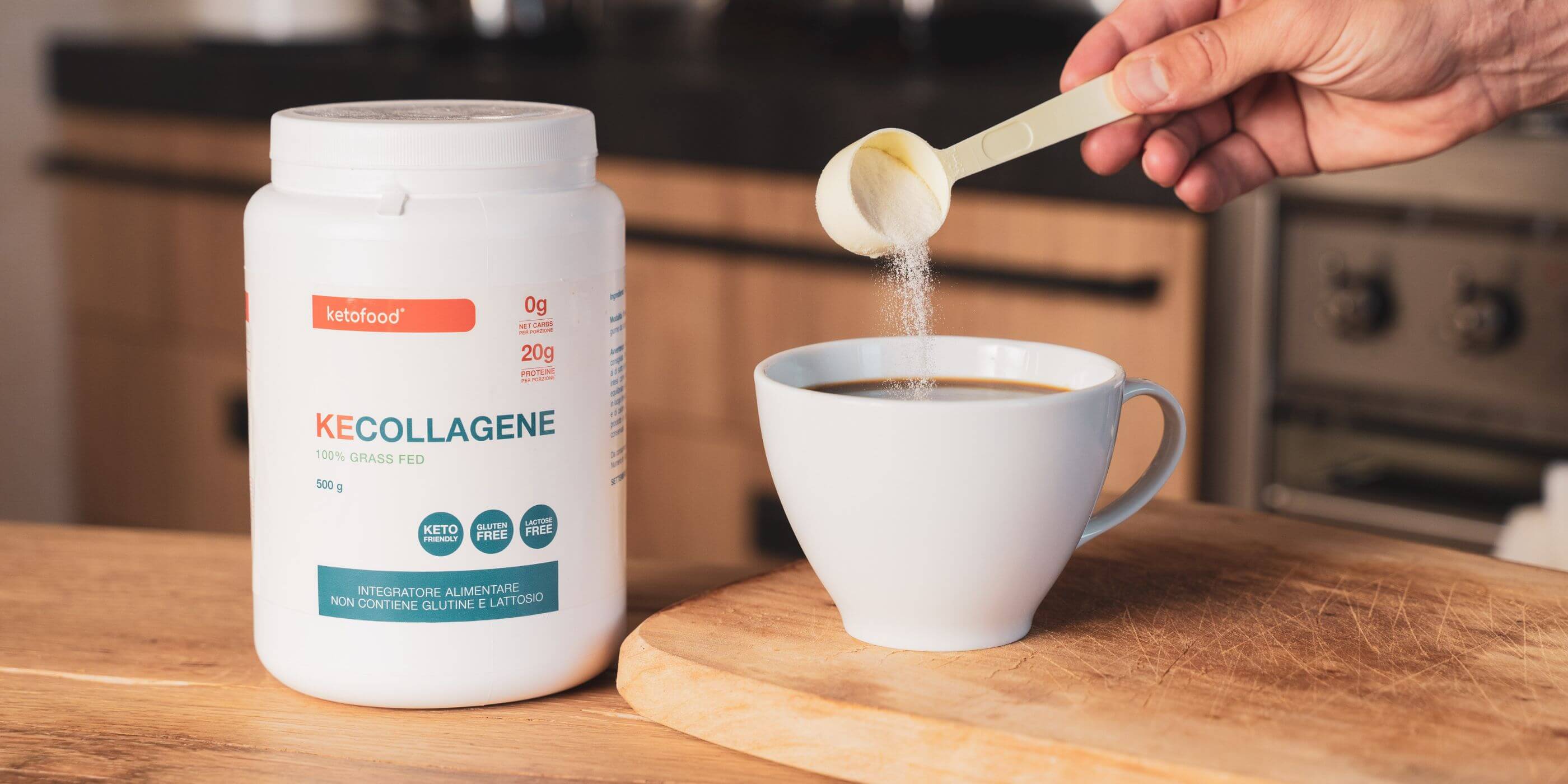 collagene grass fed ketofood ricco di proteine da aggiungere ogni giorno al tuo caffè