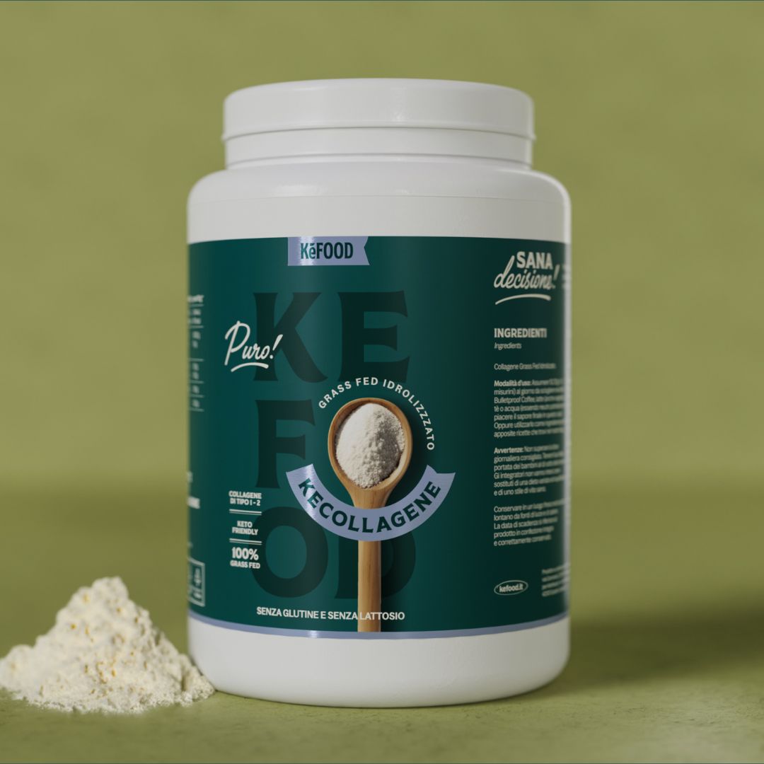 Collagene idrolizzato bovino con vitamina C, barattolo 500 g
